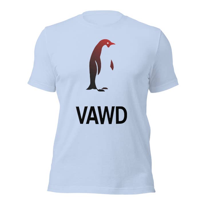 Minimalist Gradient Penguin Unisex t-shirt for wholesale by VAWDesigns