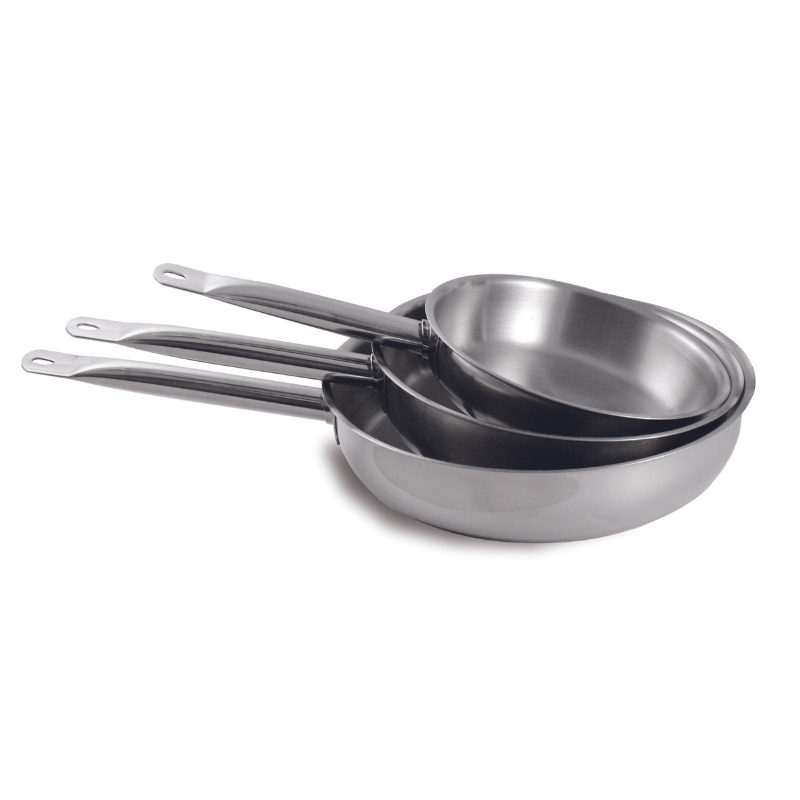 Cuivres de France-Baumalu - Wholesale Pan - Stainless Steel Professional Line Frying Pan 24cm1