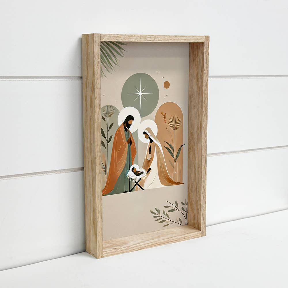 Hangout Home - Wholesale Art Print - Modern Boho Christmas Nativity Arches - Nativity Canvas Art0