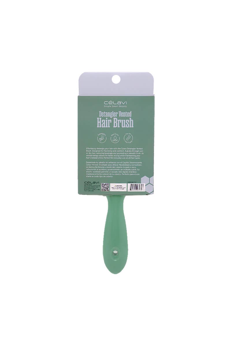 PINEAPPLE Beauty - Wholesale Hair Brush/Comb - Celavi HRDT007 Mint Detangler Vented Hair Brush - 12 4