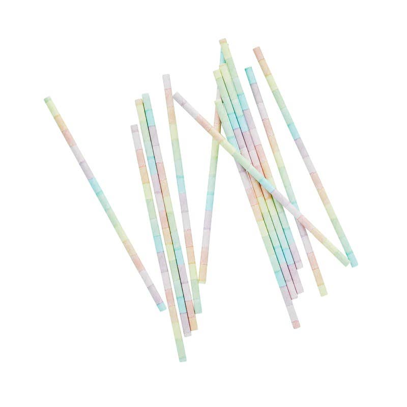 Hootyballoo by Club Green – wholesale Drinking straw – Eco Rainbow Paper Straws 20 Pack1