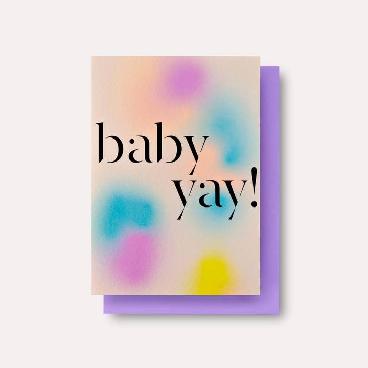 Gradient Baby Card for wholesale by The Completist (No duties on USA orders!)