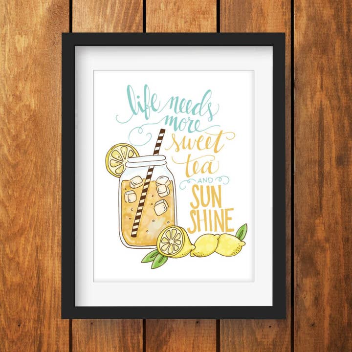 Zoete thee en zonneschijn geïllustreerde print voor wholesale door Praxis Design Studio