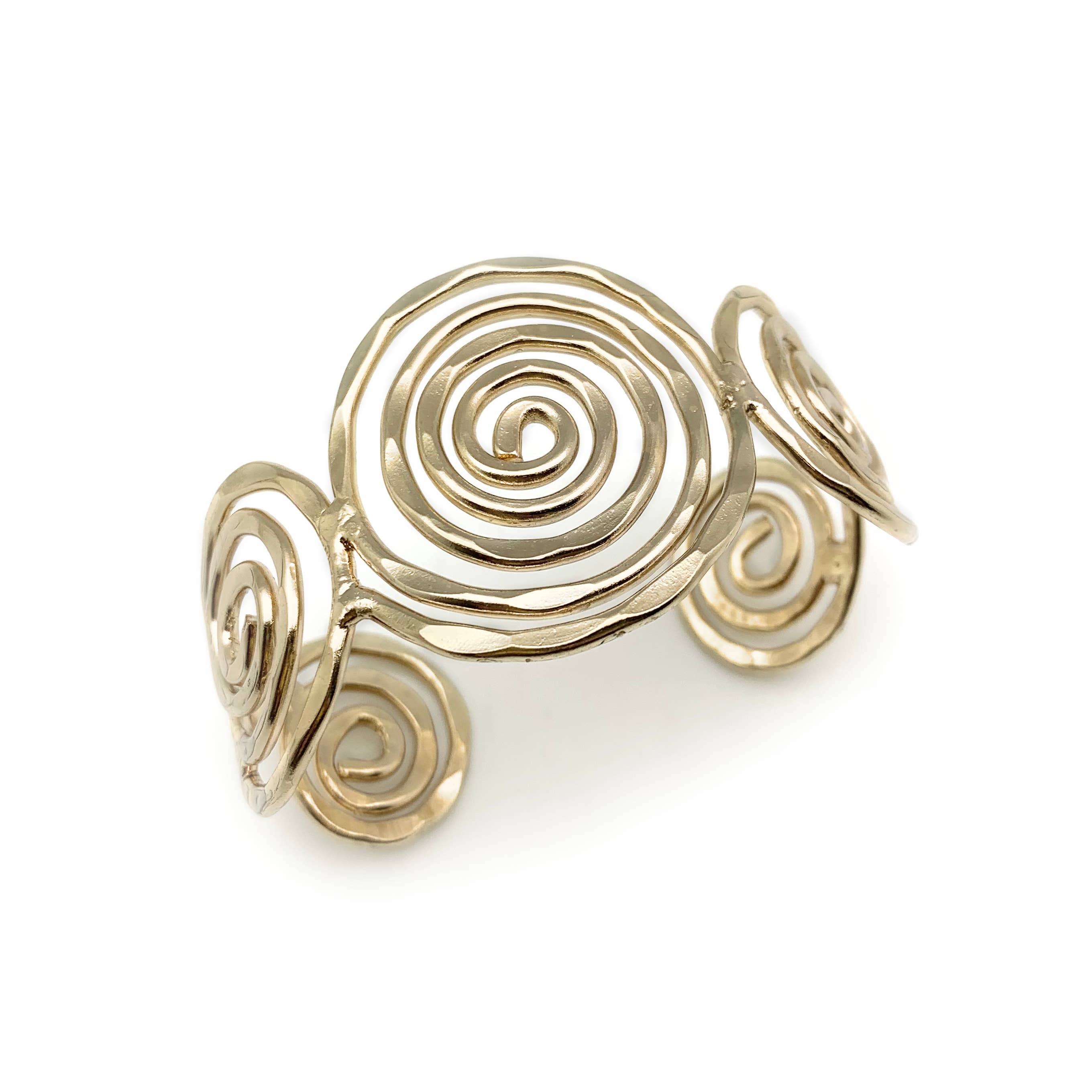 Anju Jewelry - Wholesale Cuff Bracelet - Gold Plated Adjustable Cuff Bracelet - Spiral Circles