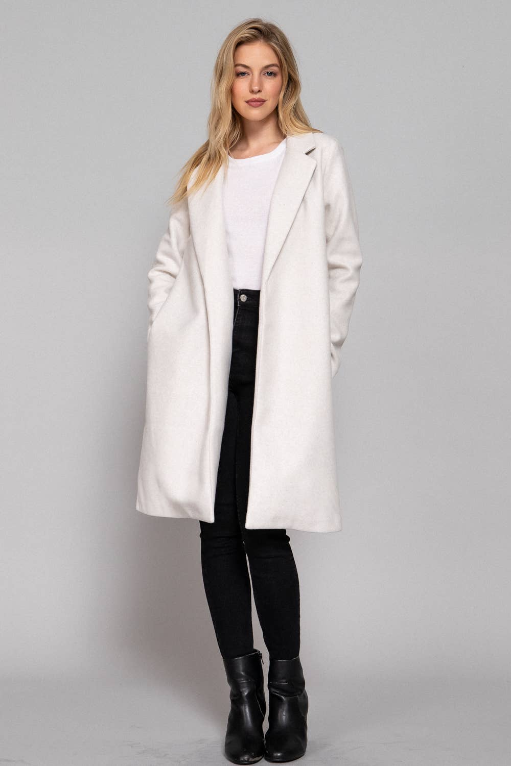 Active Basic | Active USA – wholesale Coat – Women’s – Long Sleeve Open Front Soft Felt Long Coat20