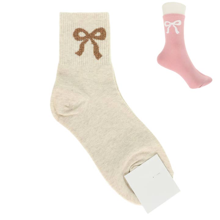 SP Sophia Collection - Wholesale Socks - Women's - Bow Theme Comfort Cotton Knit Socks3
