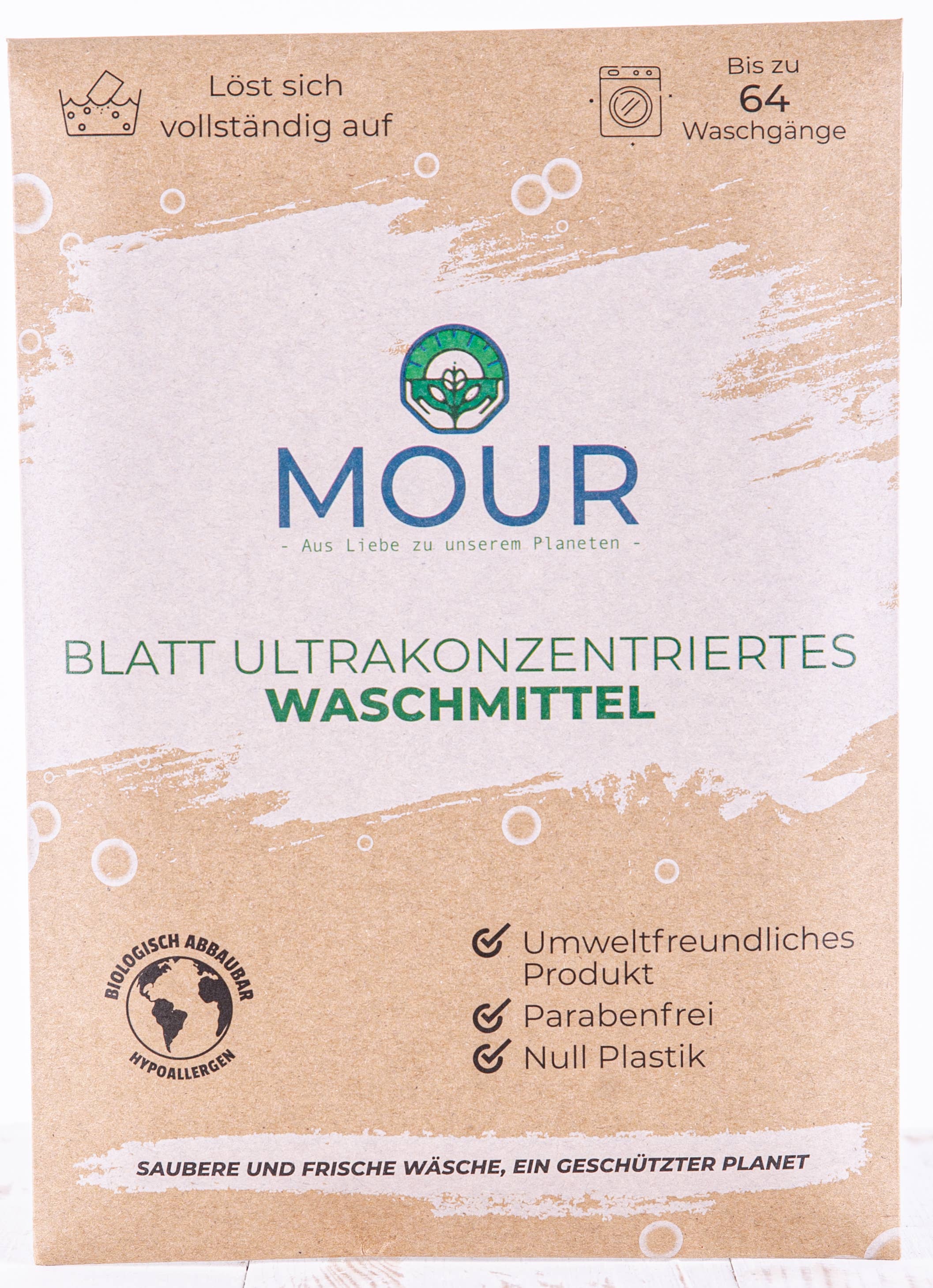 MOURGREEN - Wholesale Laundry Detergent Powder/Pods - MOUR ECOLOGICAL LAUNDRY SHEETS 64 WASHES3