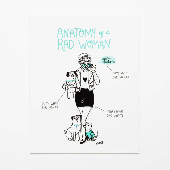 Wild Optimist - Wholesale Art Print - Anatomy of a Rad Woman Print3