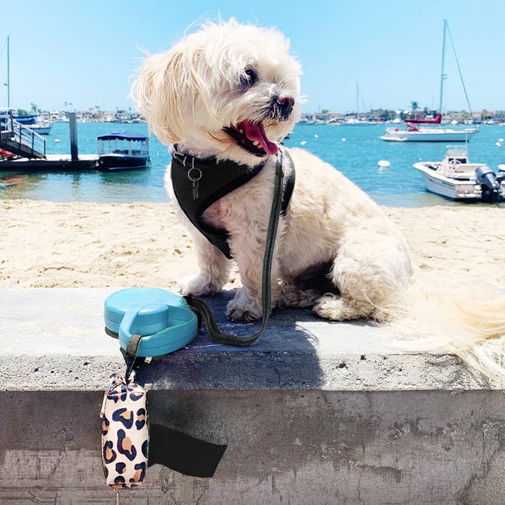 Doggie Walk Bags - Wholesale Pet Poop Bag - 6 Roll Black Tie Handle Dog Poop Bags, 72 Count