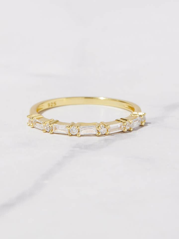 Anillo apilable baguette para venta al por mayor de Sami Jewels