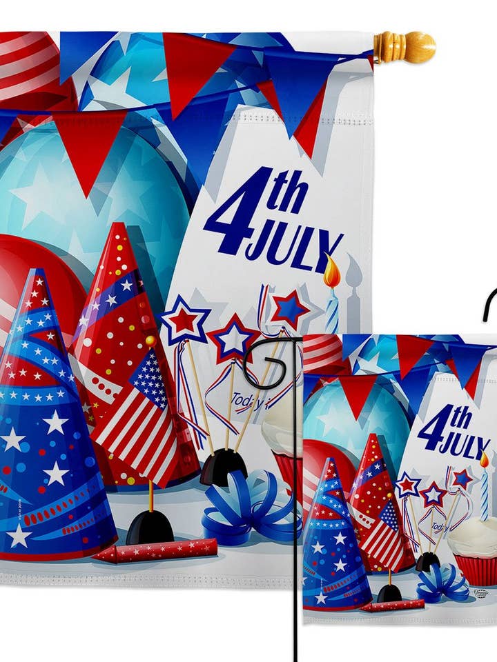 Celebrate 4th of July Americana Fourth Decor Flag for wholesale by Two Group Flag Co