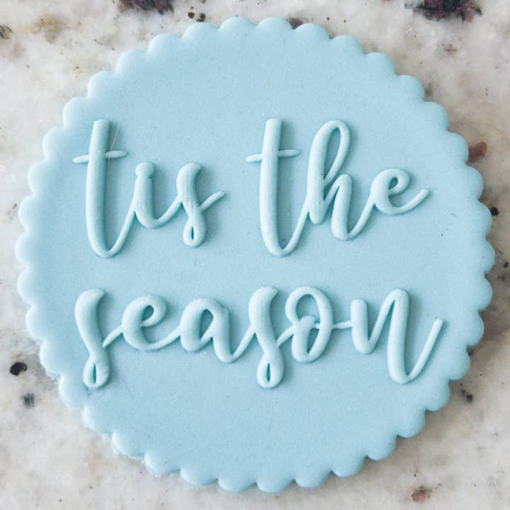 Tis The Season POPup Embosser Cookie Biscuit Stamp Christmas for wholesale by Cut Bake Stamp