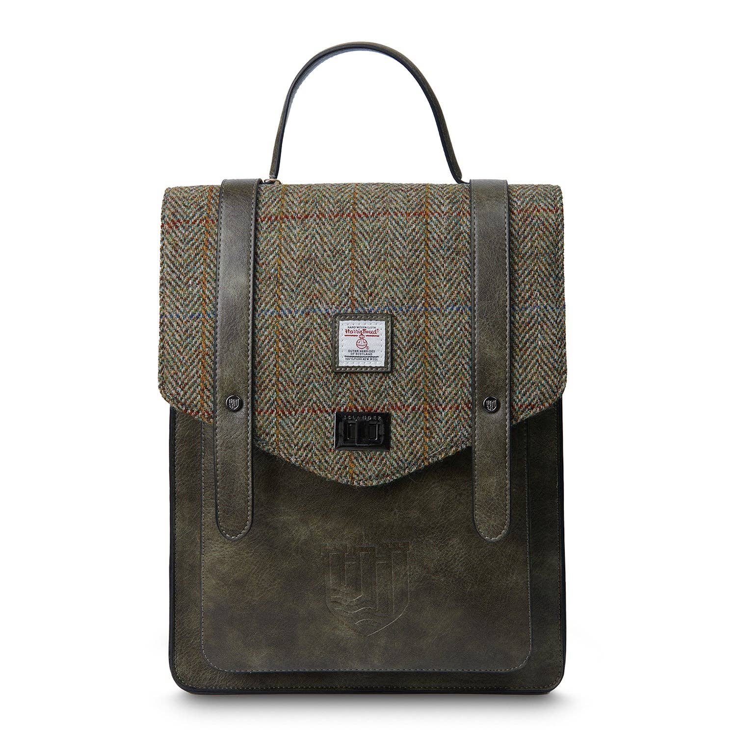 Islander – Mochila - Mulher por atacado – Mochila Carloway com Tampa em Harris Tweed Autêntico6