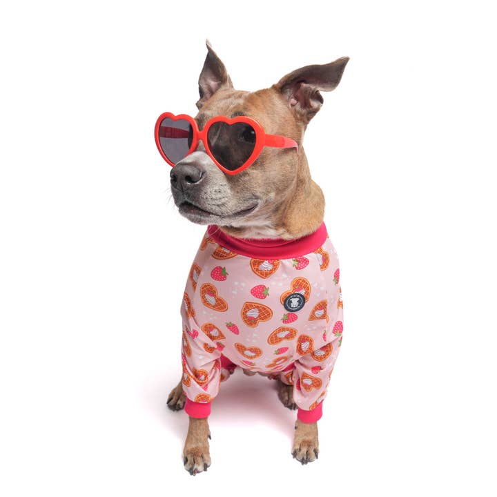 Pittie Clothing Co. - Wholesale Pet Pajamas - Dog - Waffley Cute Pit bull Pajamas