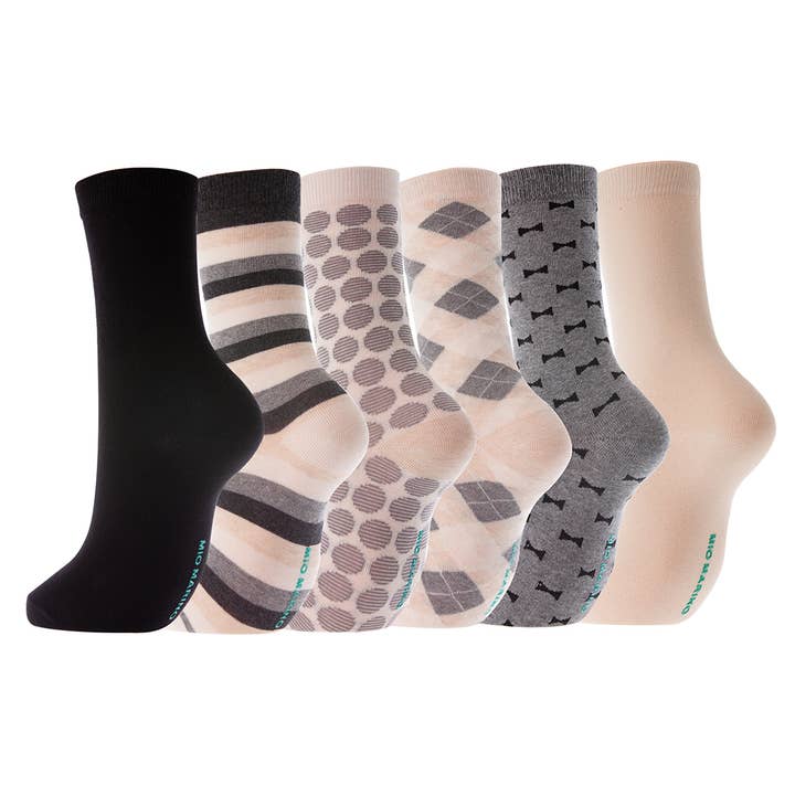 New York Night Crew Socks 6 Pack for wholesale on Faire2