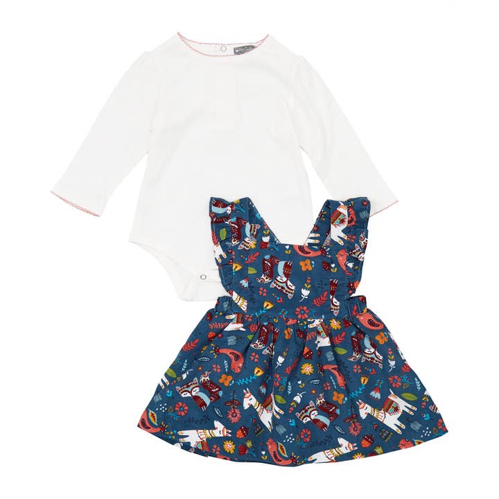 Petit Confection - Wholesale Clothing Set - Baby - Festive Printed Corduroy Set