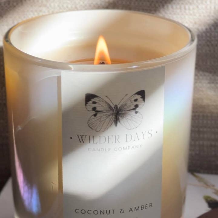 Kokosnoot en amber voor wholesale door Wilder Days Candle Company