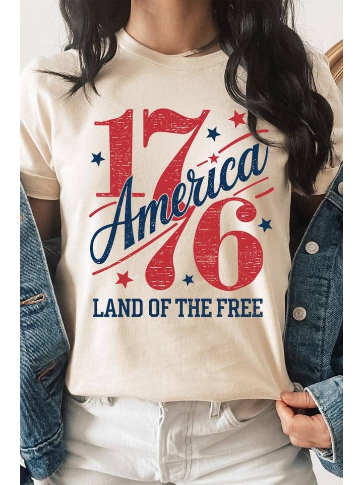 COLORBEAR - Wholesale T-Shirt (Graphic) - Women's - America 1776 Graphic Plus Tee