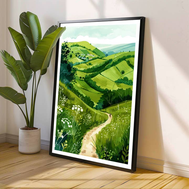 InkNPrintz - Wholesale Art Print - Malvern Hills England Travel Poster