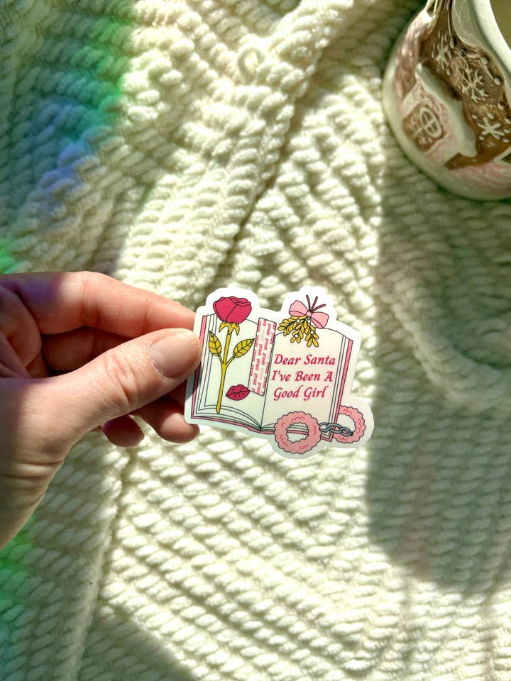 Querido Papá Noel, he sido una buena chica adhesivo. para venta al por mayor de The Cozy Peach Co