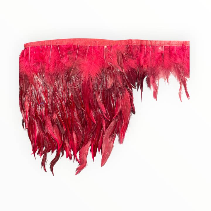 Ostrich Feather Trim - Wine / Maroon for wholesale by City Fabrics