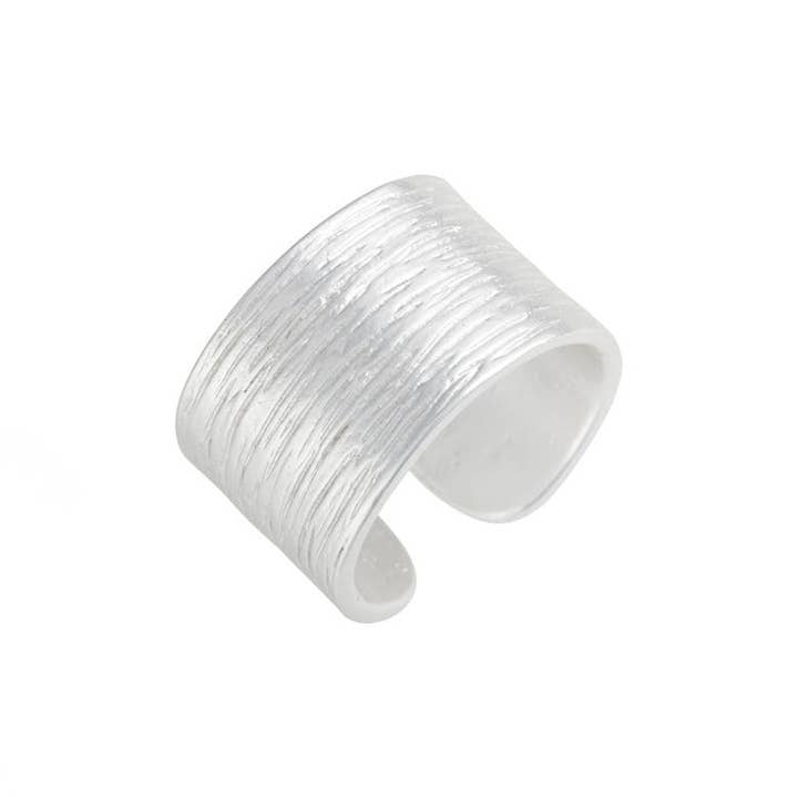 KARINE SULTAN - Wholesale Band/Stacked Ring - Elegant Brushed Finish Ring for Modern Style