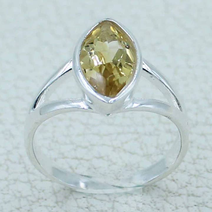 Marquise Citrine Silver Ring for wholesale by Silvex Jewelry