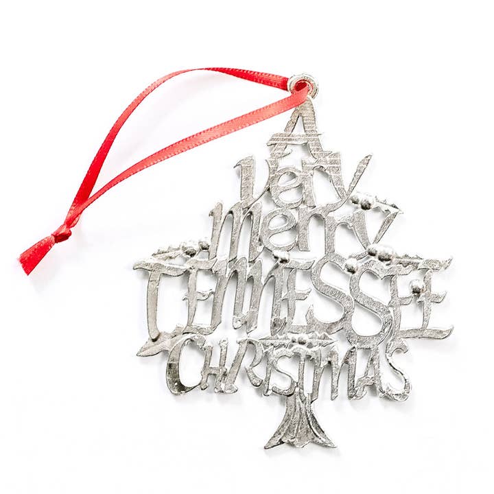 House of Morgan Pewter - Wholesale Ornament - Merry Tennessee Christmas Ornament - TN Gifts1
