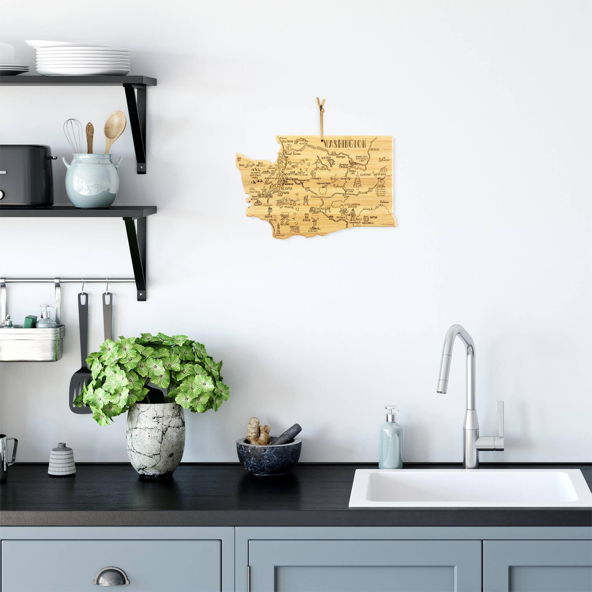 Totally Bamboo - Wholesale Cheese Board - Destination Washington Cutting Board with Engraved Artwork2