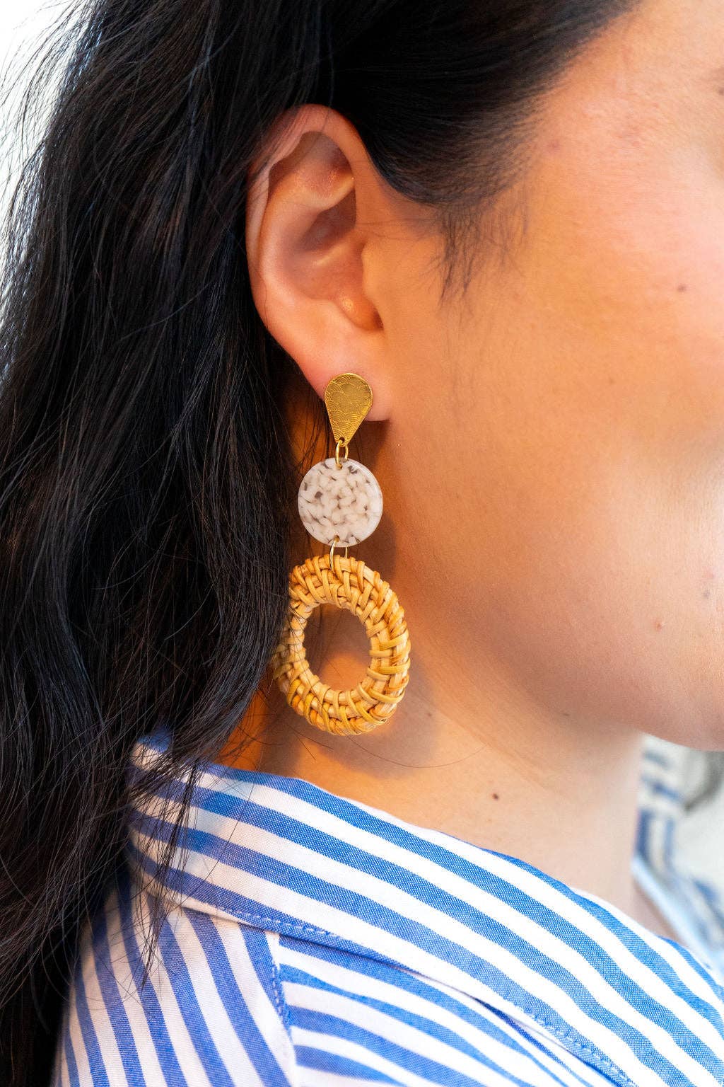 Spiffy & Splendid - Wholesale Dangle Earrings - Lana Earrings - Dark Rattan // Resort, Jewelry17