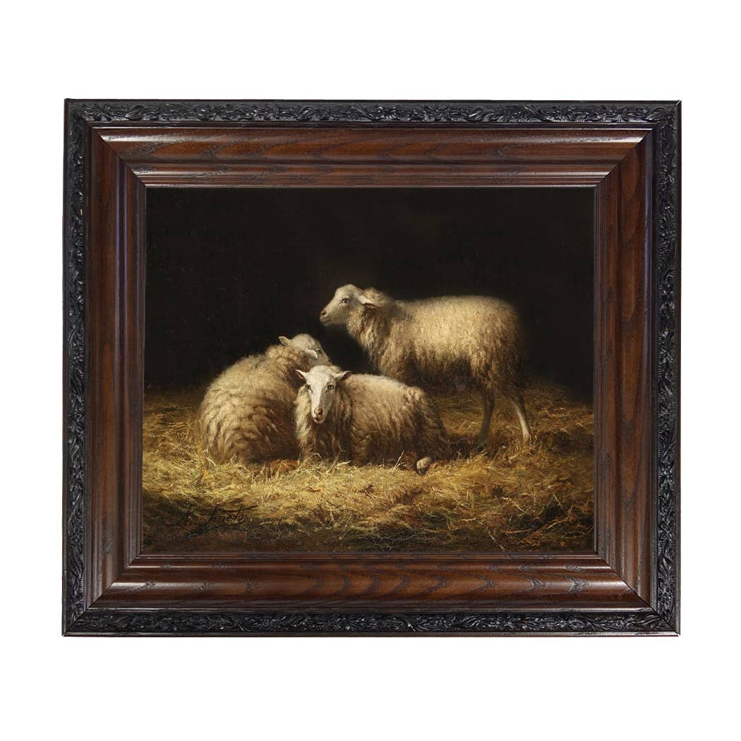 Madison Bay Co. - Historical Home Decor Reproductions - Wholesale Painting/Drawing - Sheep in the Hay Framed Painting Print on Canvas46