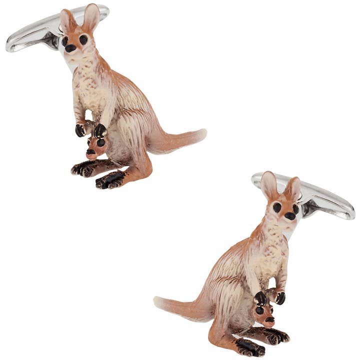 Cuff-Daddy - Wholesale Cufflinks - Kangaroo Cufflinks Hand Painted