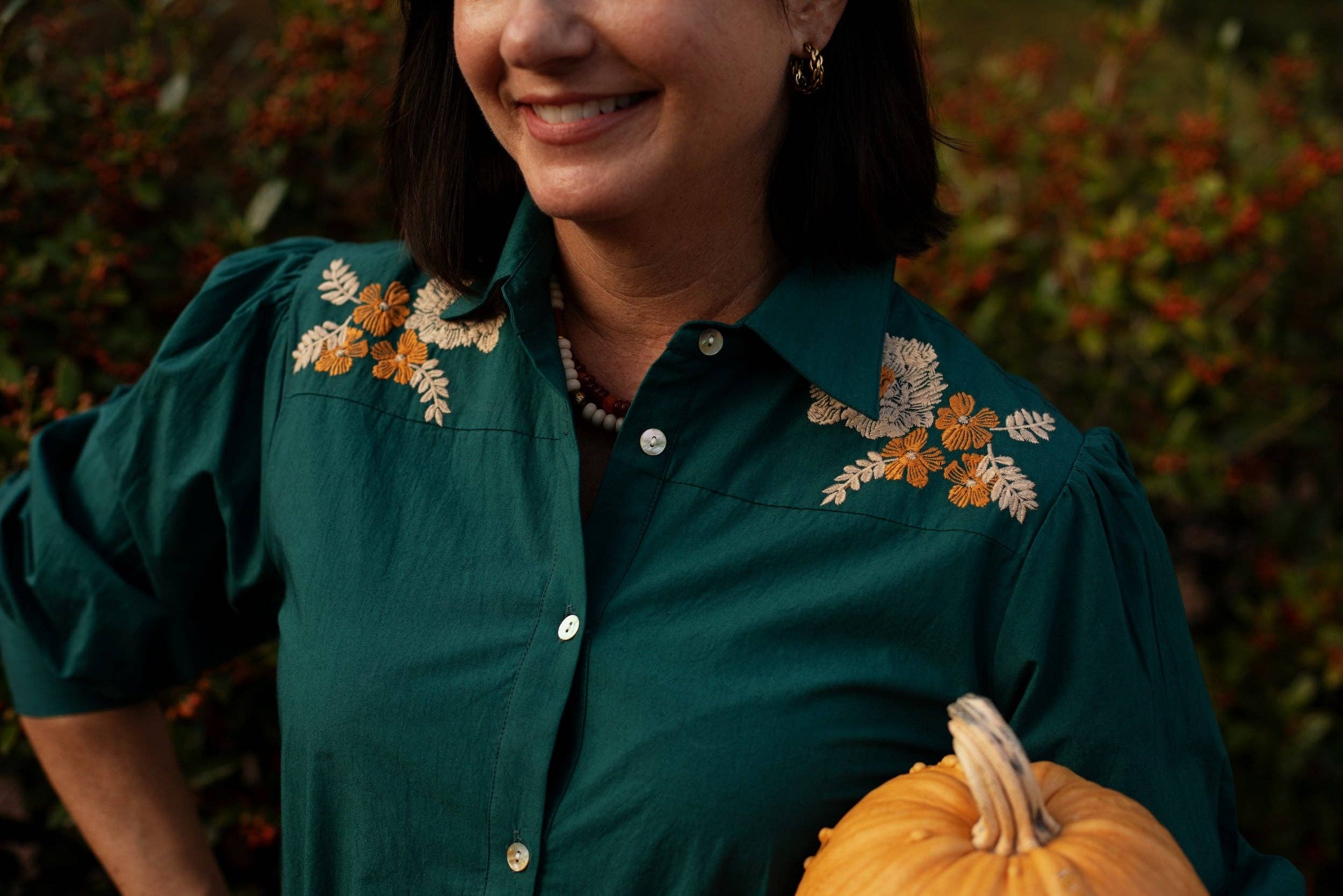 Ex Voto - Vente Robe – femme - Robe Layla Maxi en vert canard par ExVoto5