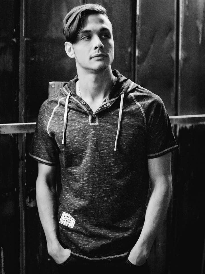 Restocked - Mens Short Sleeve Lightweight Hoodie SS140H for wholesale by ZIMEGO