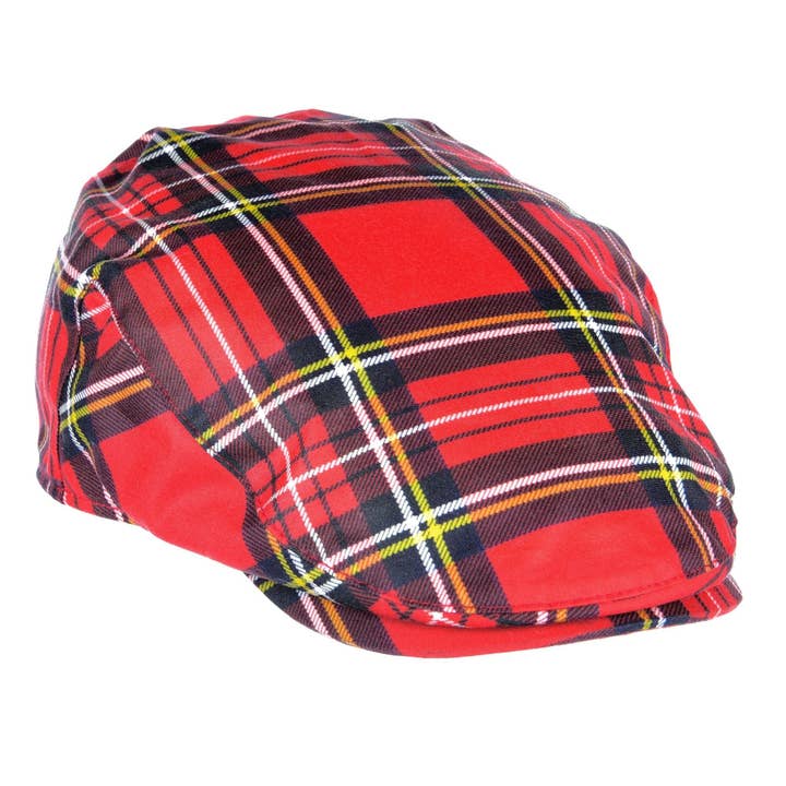 Heather Hats & Accessories - Wholesale Flatcap - Men's - ZH183 Charles Tartan Wax Flat Cap