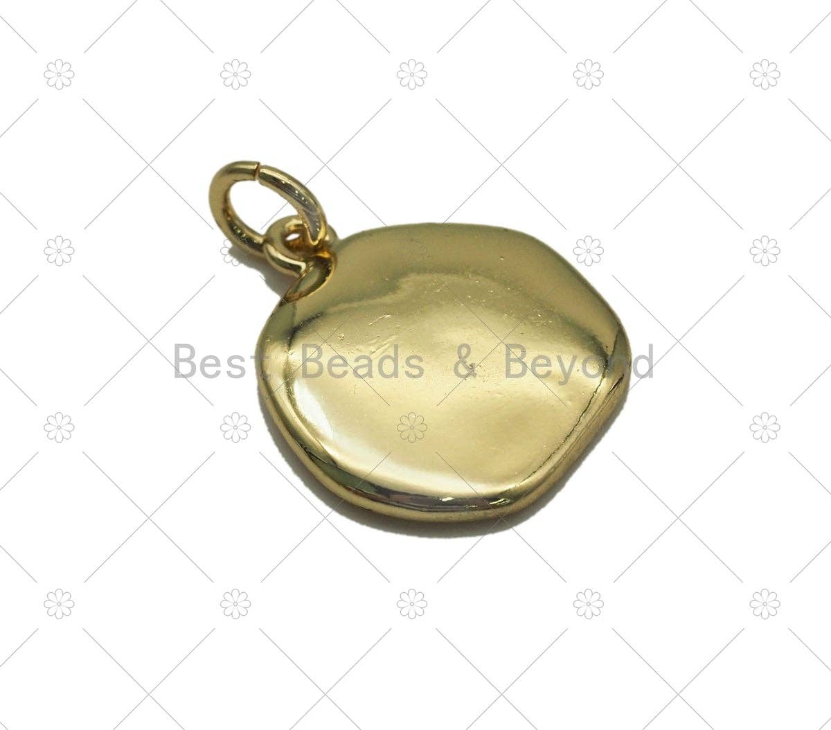 BestBeads&Beyond - Vente Breloques/médailles personnalisées - Breloque hippocampe et fleur en émail, Sku #Y6011