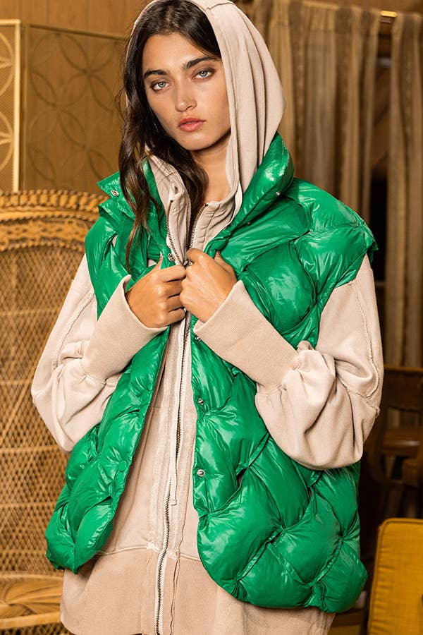 BUCKETLIST INC - Vente Veste sans manches – femme - Veste doudoune boutonnée IT20407