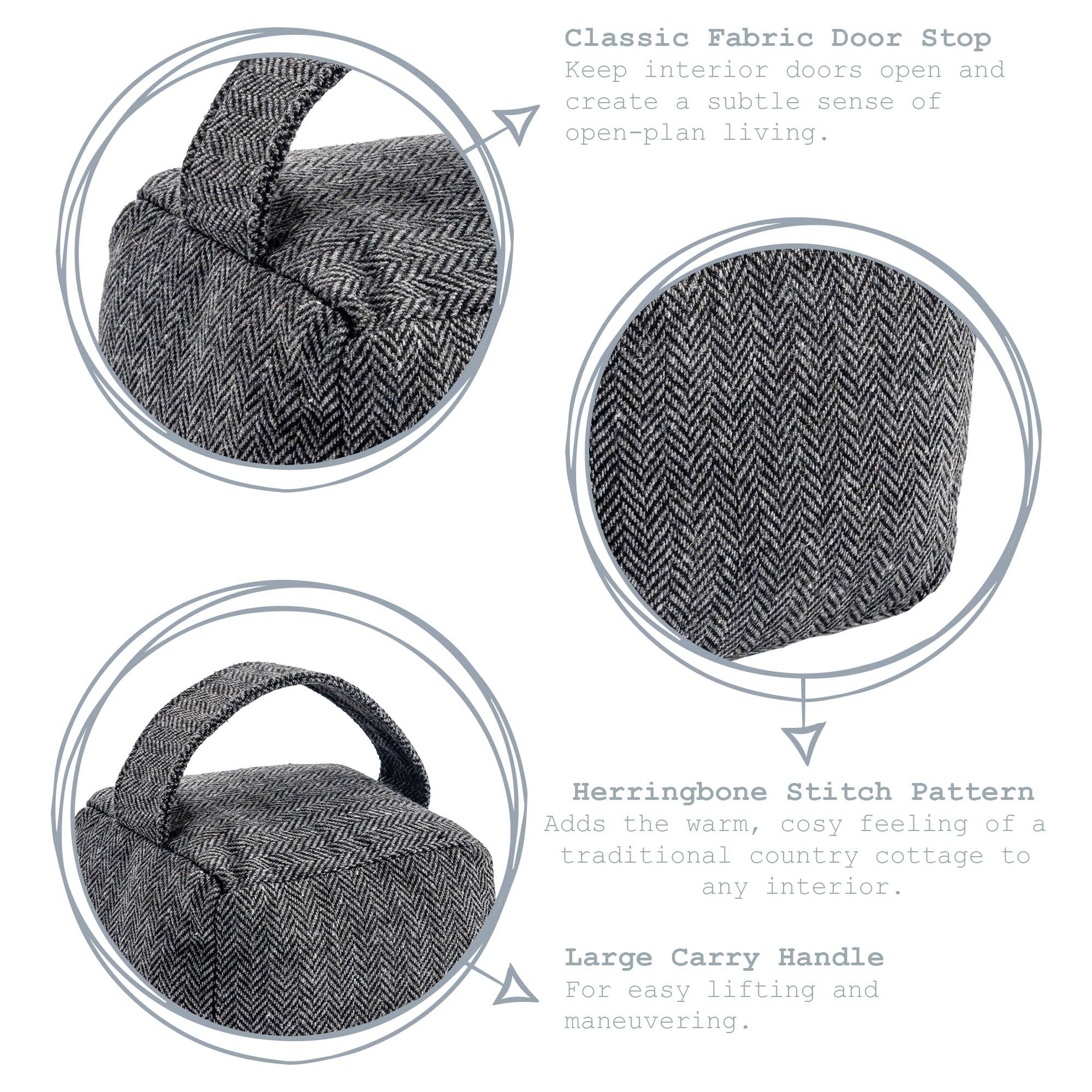 Rinkit Pty Ltd - Wholesale Door stop - Nicola Spring Fabric Door Stop - Grey Cube5