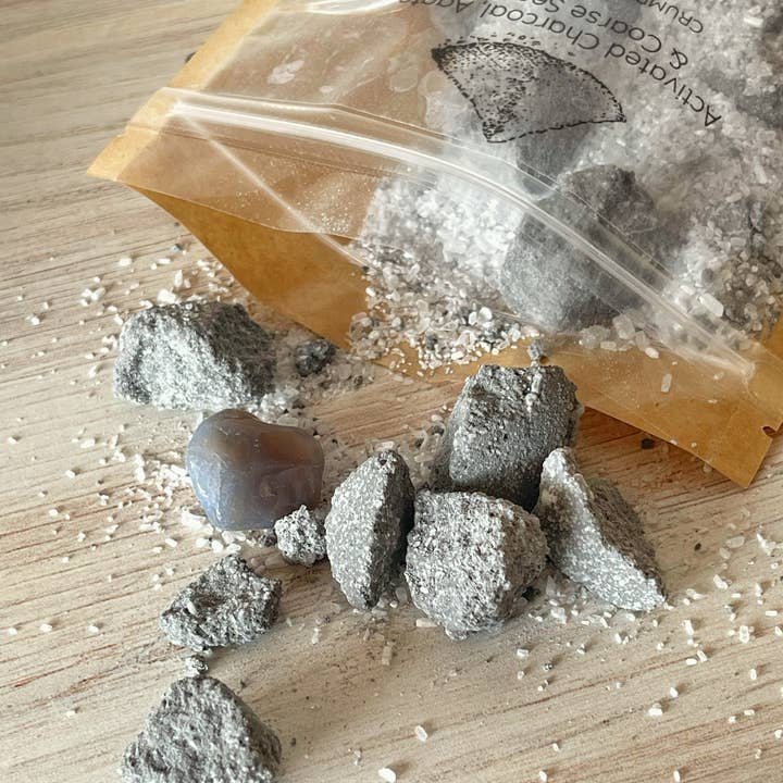 Rage Gems & Jewelry - Wholesale Bath Soak/Milk - Activated Charcoal, Agate & Coarse Sea Salt Bath Soak 5