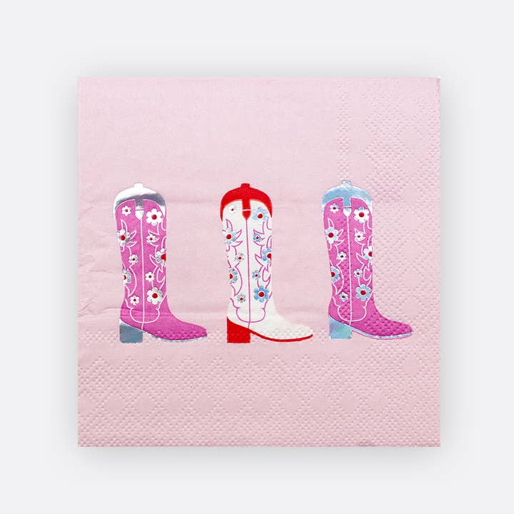 Elum Designs - Wholesale Disposable Napkin - PTW, Daisy Cowgirl Vibes - Beverage Paper Napkin
