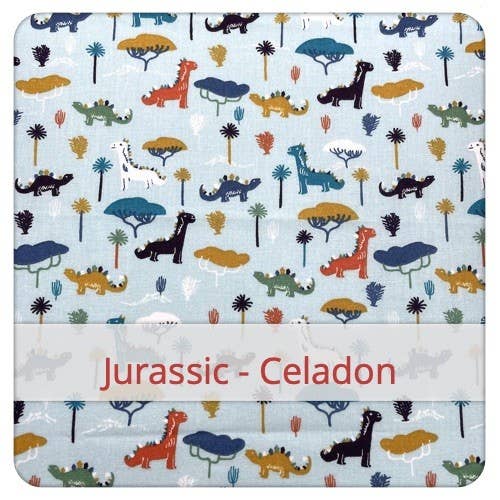 FLAX & STITCH - Wholesale Handkerchief - Unisex - Set de 3 grands mouchoirs - Jurassic Celadon1