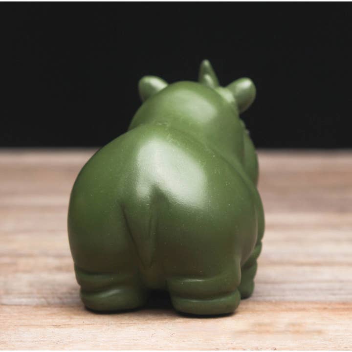 Gohobi (We cover U.S. import duties) - Venta al por mayor Figura decorativa - Adornos Gohobi hechos a mano con forma de rinoceronte verde para té y mascotas de cerámica YiXin3