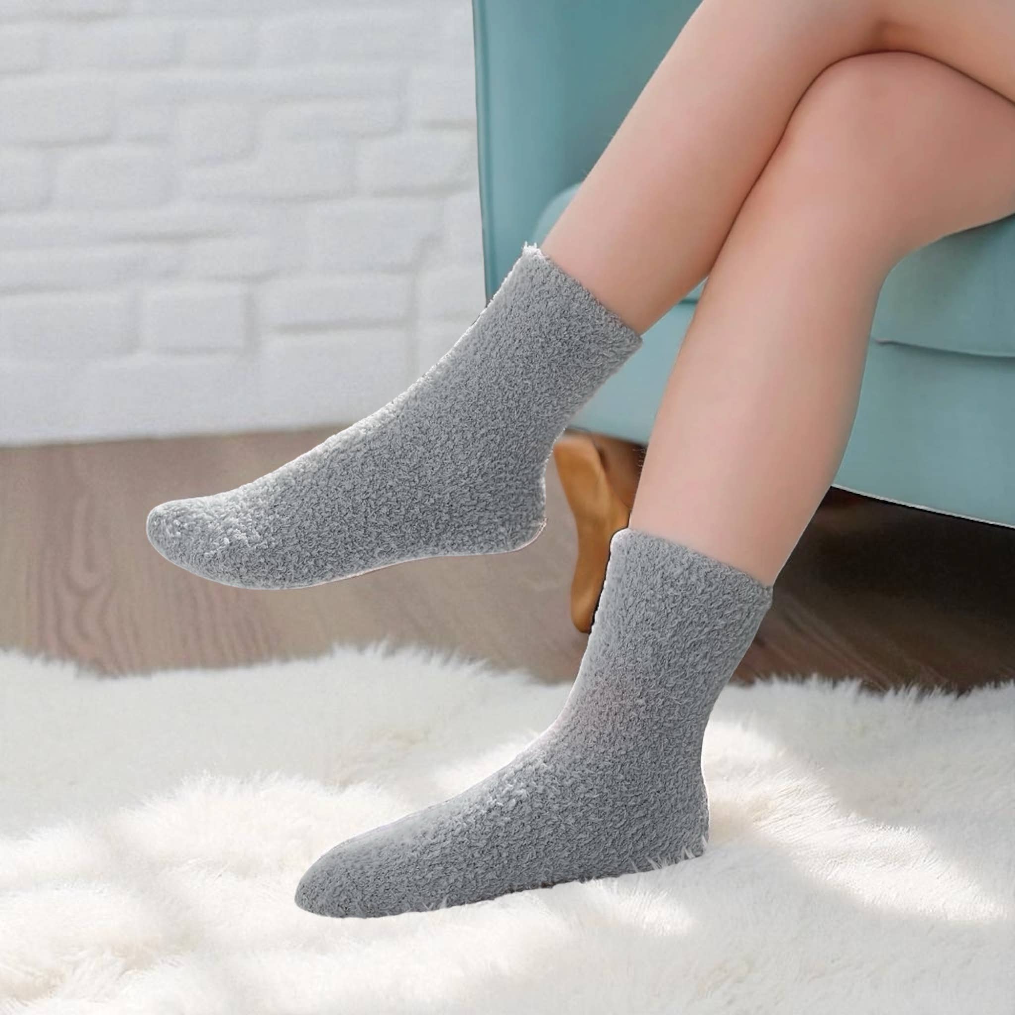 Dabble Doll - Wholesale Socks - Women's - Cozy Cloud Socks - Grey - Warm & Soft Women’s Gift2