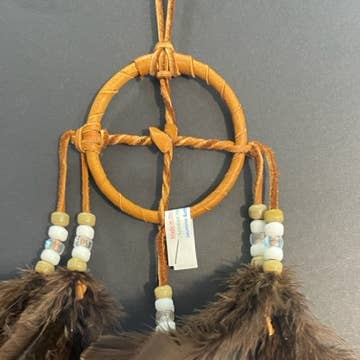 Wholesale 3" Medicine Wheels with USA Turkey Plumage for wholesale by Made in the USA Dream Catcher Studio