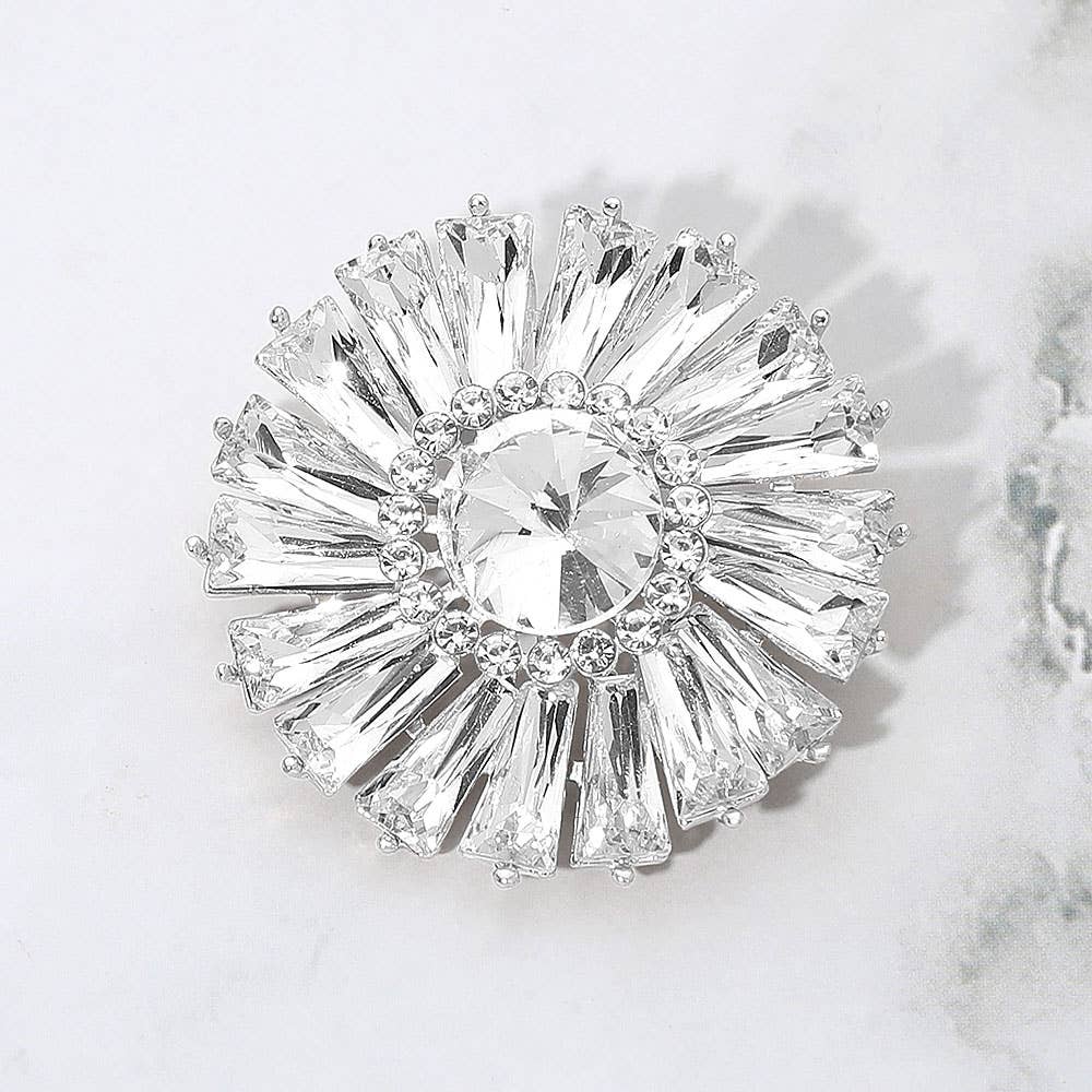 Sensibling Corp. - Wholesale Broche - Stralende Edelsteen Bloemen Speld Broche16