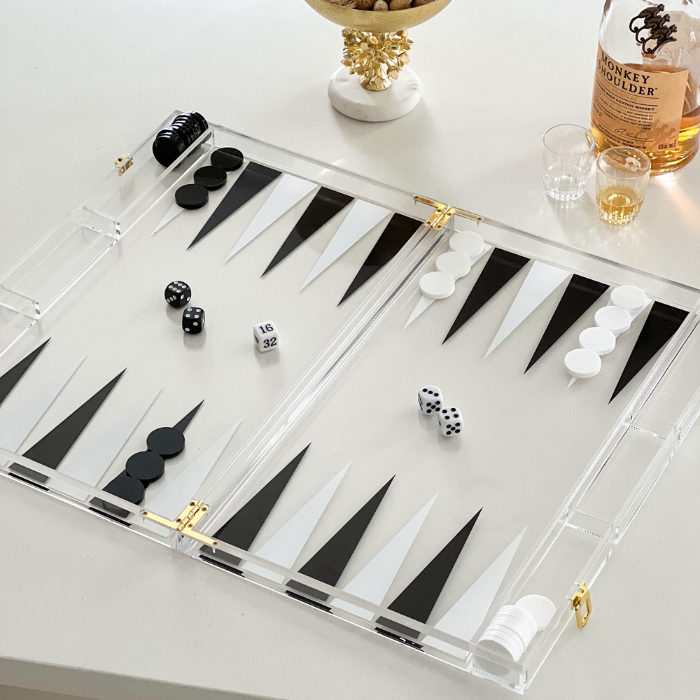 Boker-Tov Shalom - Wholesale Board Game - Lucite Backgammon Game2