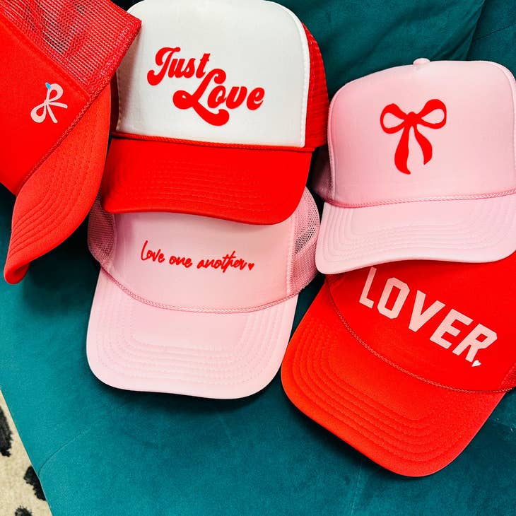 Red and white trucker hat wholesale sales