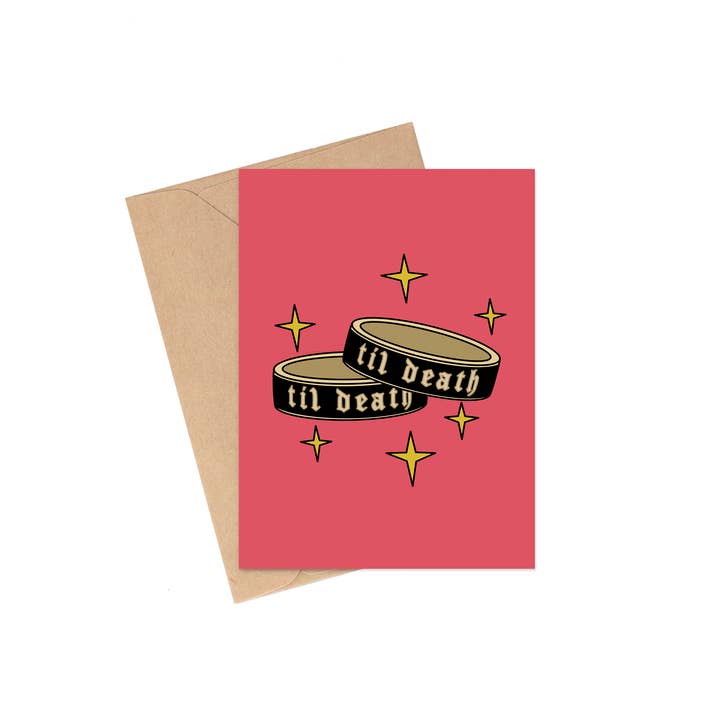 Till döden Alla hjärtans dag-kort - Mörkt jubileumskort för wholesale av Siyo Boutique