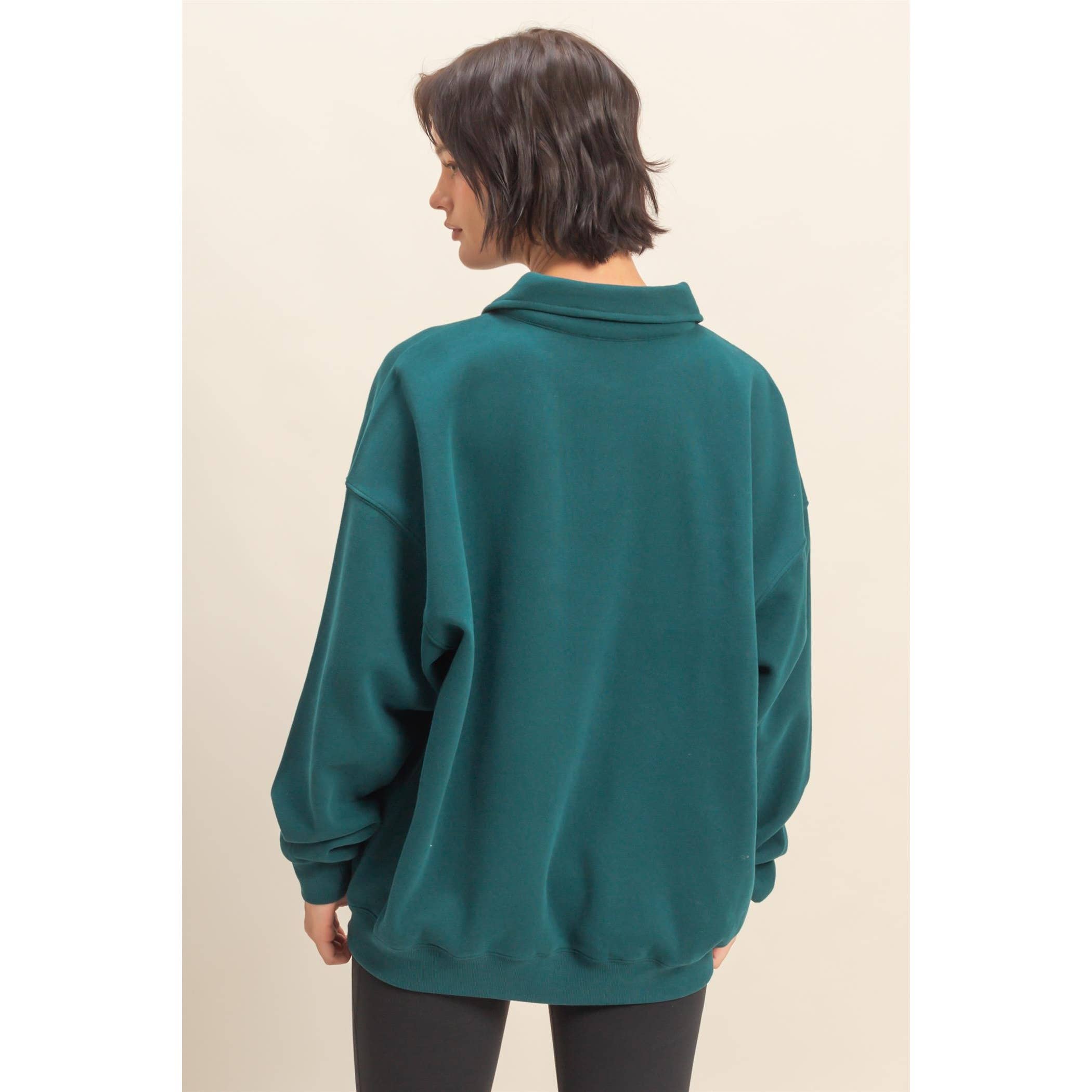 HYFVE - Wholesale Sweatshirt - Women's - Oversized Polo Collared Pullover10
