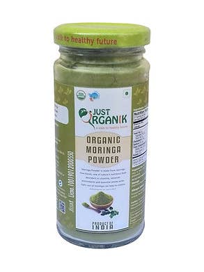 Organic Moringa Powder 4 oz for wholesale by Just Organik